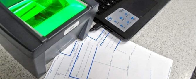 Fingerprinting - live scan device and ink fingerprint card