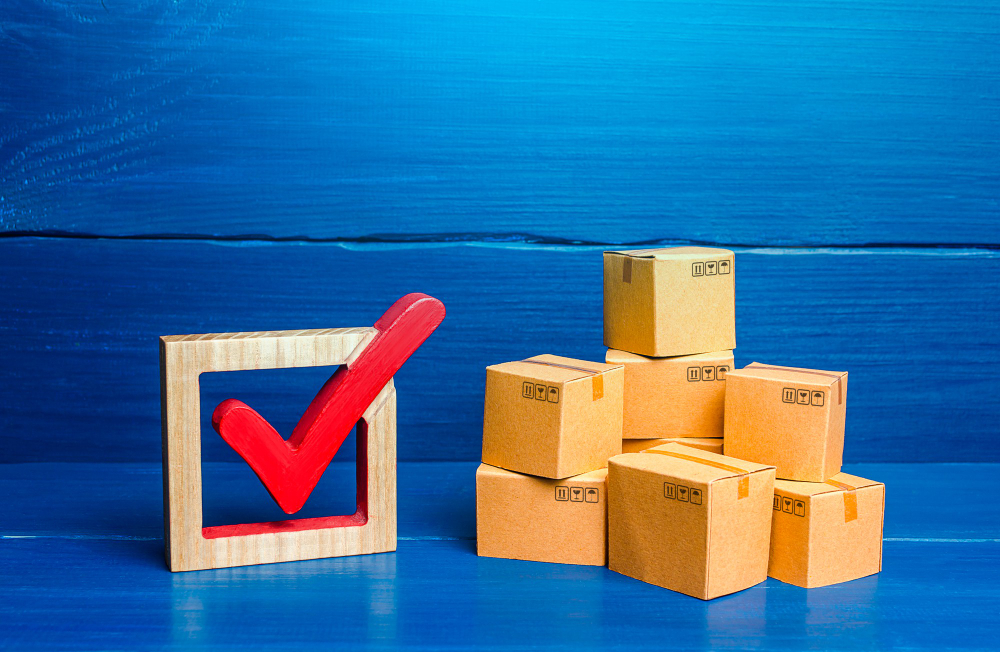 boxes-red-check-mark-verification-standardization-goods-imported-products