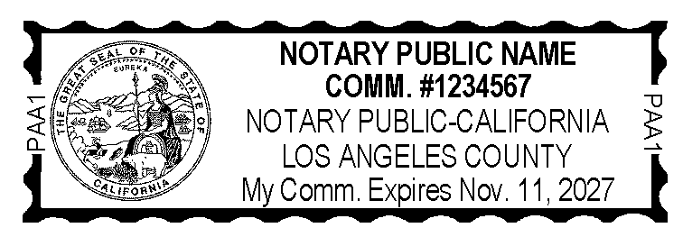 California Notary Public Stamp Sample