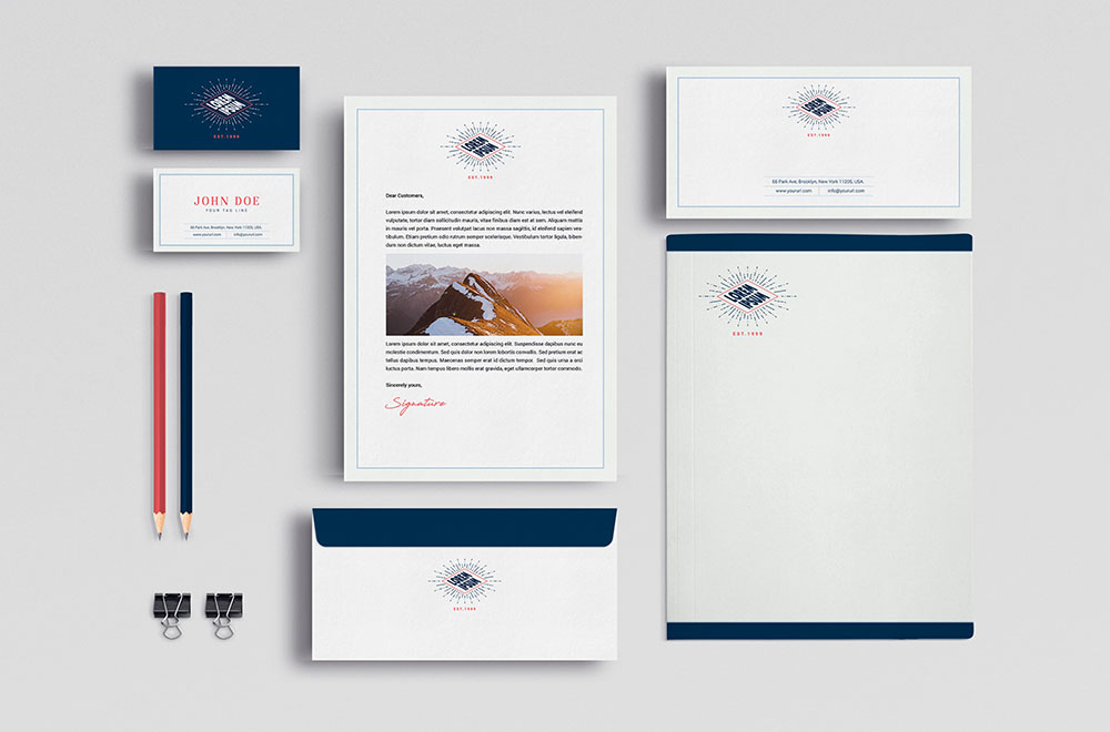 business stationary with one brand